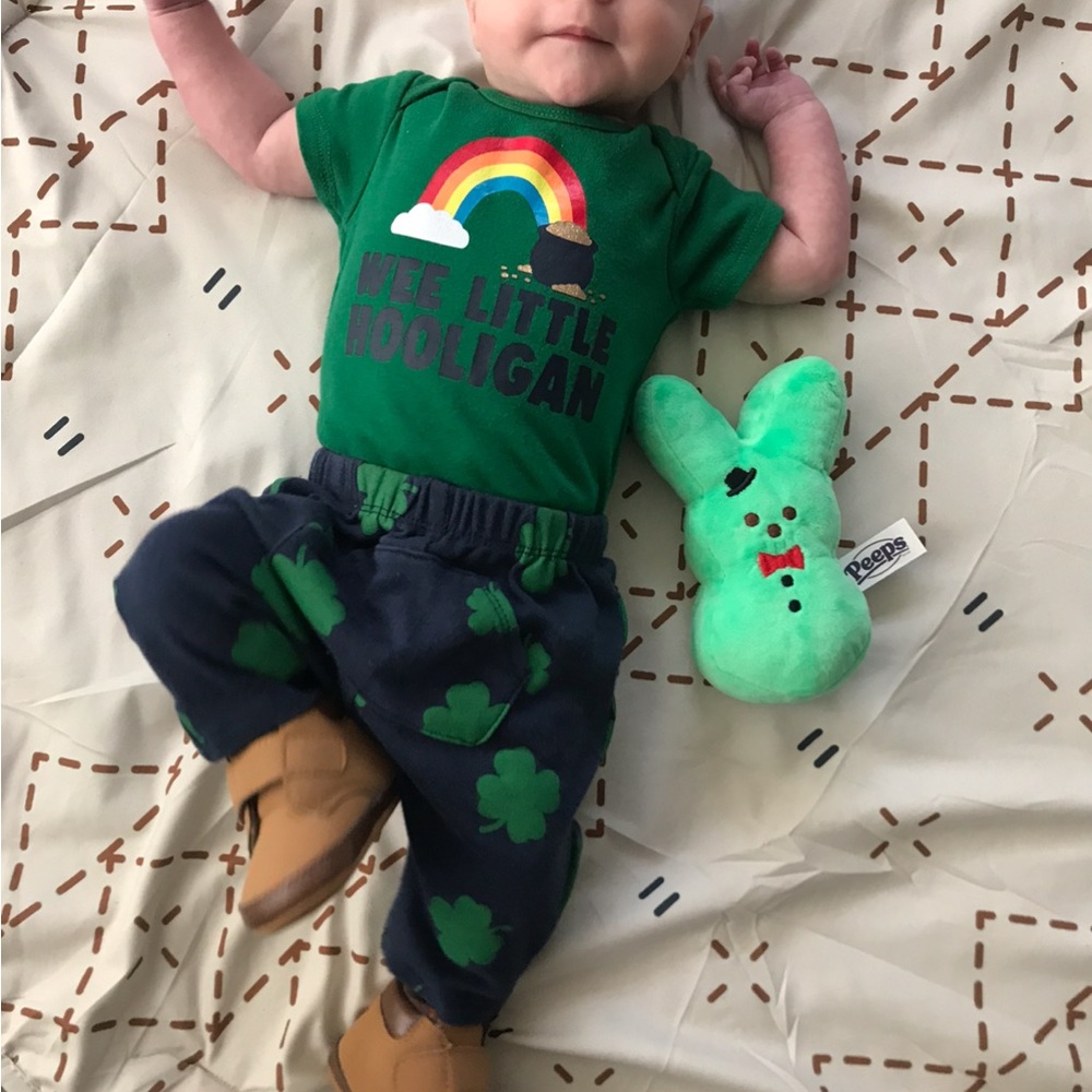 “Wee Little Hooligan” St. Patrick’s Day Baby Outfit